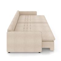 Sofá Retrátil Reclinável 4 Lugares 254cm Maili Bouclê Creme K01 - D'rossi - 5