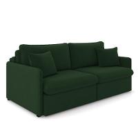 Sofá Retrátil Reclinável 3 Lugares 194cm Maili Veludo Verde K01 - D'rossi