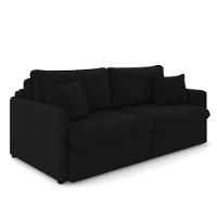 Sofá Retrátil Reclinável 3 Lugares 194cm Maili Veludo Preto K01 - D'rossi