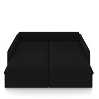 Sofá Retrátil Reclinável 3 Lugares 194cm Maili Veludo Preto K01 - D'rossi - 7