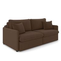 Sofá Retrátil Reclinável 3 Lugares 194cm Maili Veludo Marrom K01 - D'rossi