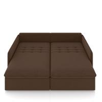 Sofá Retrátil Reclinável 3 Lugares 194cm Maili Veludo Marrom K01 - D'rossi - 7