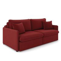 Sofá Retrátil Reclinável 3 Lugares 194cm Maili Veludo Vermelho K01 - D'rossi