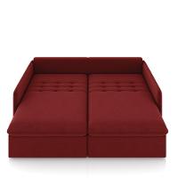 Sofá Retrátil Reclinável 3 Lugares 194cm Maili Veludo Vermelho K01 - D'rossi - 7