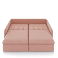 Sofá Retrátil Reclinável 3 Lugares 194cm Maili Veludo Rosê K01 - D'rossi - 7