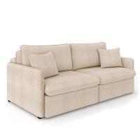 Sofá Retrátil Reclinável 2 Lugares 154cm Maili Bouclê Creme K01 - D'rossi - 3