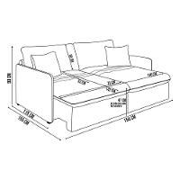 Sofá Retrátil Reclinável 2 Lugares 154cm Maili Bouclê Creme K01 - D'rossi