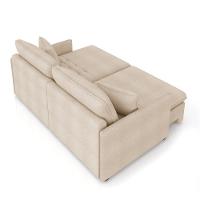 Sofá Retrátil Reclinável 2 Lugares 154cm Maili Bouclê Creme K01 - D'rossi - 6