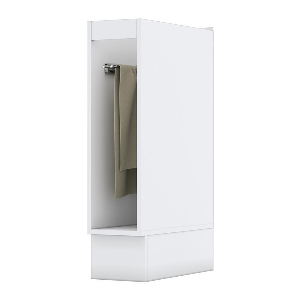Balcão Porta Toalha Americana Branco Com Tampo Nature - Móveis Henn Branco-nature - 2