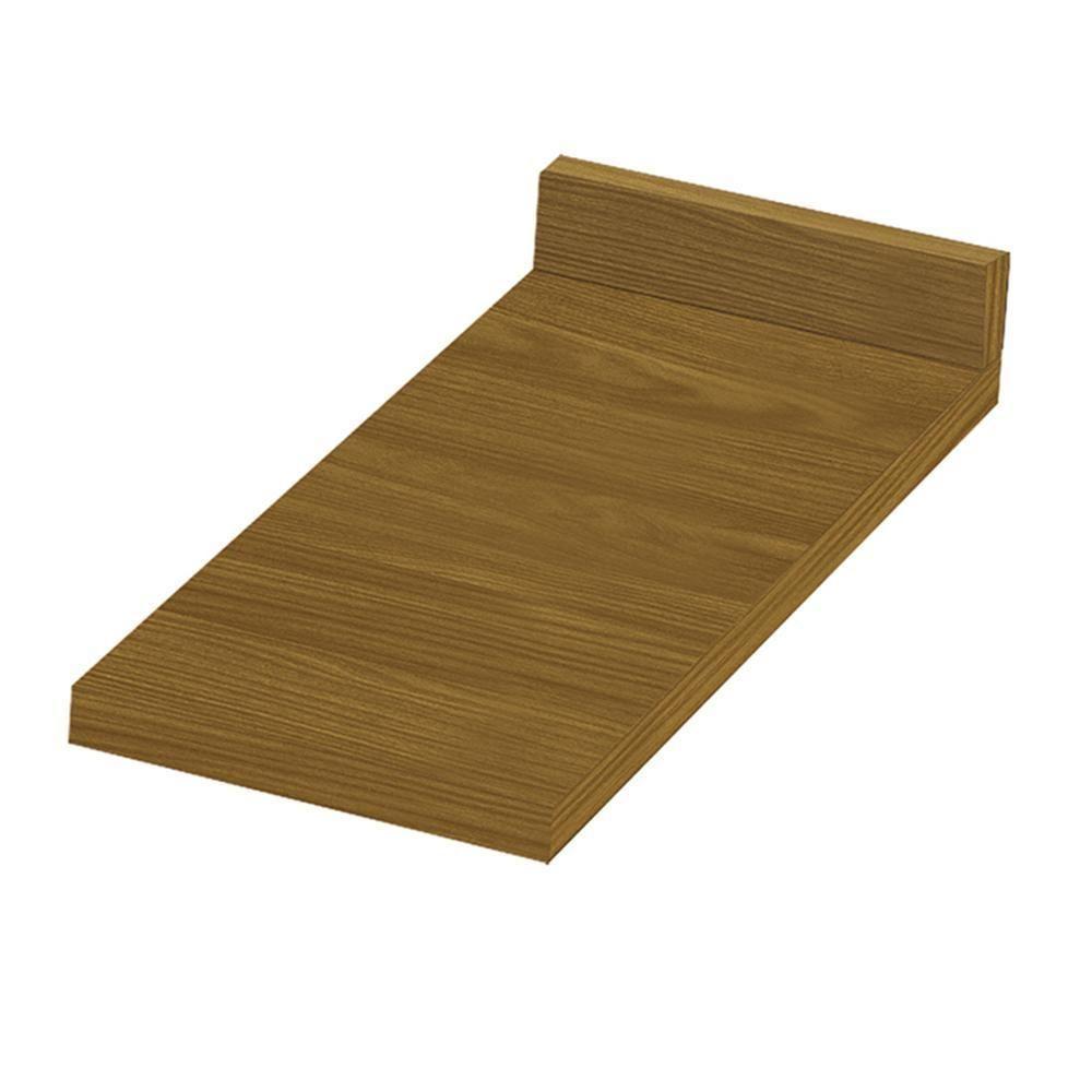 Balcão Porta Toalha Americana Branco Com Tampo Nature - Móveis Henn Branco-nature - 4