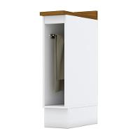 Balcão Porta Toalha Americana Branco Com Tampo Nature - Móveis Henn Branco-nature - 1