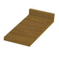 Balcão Porta Toalha Americana Branco Com Tampo Nature - Móveis Henn Branco-nature