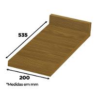 Balcão Porta Toalha Americana Branco Com Tampo Nature - Móveis Henn Branco-nature - 5