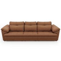 Sofá Retrátil Para Sala De Estar 4 Lugares 332cm Riza S03 Couro Soft Mel - Lyam Decor