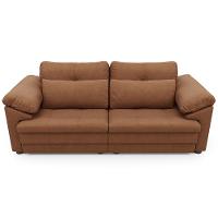 Sofá Retrátil Para Sala De Estar 3 Lugares 250cm Riza S03 Couro Soft Mel - Lyam Decor - 6
