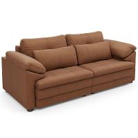 Sofá Retrátil Para Sala De Estar 3 Lugares 215cm Riza S03 Couro Soft Mel - Lyam Decor - 10