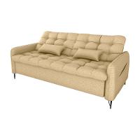 Sofá Cama Reclinável Com Almofadas 3 Lugares 200cm Pillar Matrix Linho Areia - 2