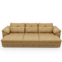 Sofá Retrátil Para Sala De Estar 3 Lugares 257cm Riza S03 Couro Soft Bege - Lyam Decor - 3