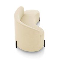 Sofá 4 Lugares Orgânico 220cm Pé Ferro Preto Morgan Suede Bege D03 - D'rossi - 7