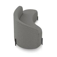 Sofá 4 Lugares Orgânico 220cm Pé Ferro Preto Morgan Linho Grafite D03 - D'rossi - 7