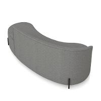 Sofá 4 Lugares Orgânico 220cm Pé Ferro Preto Morgan Linho Grafite D03 - D'rossi - 8