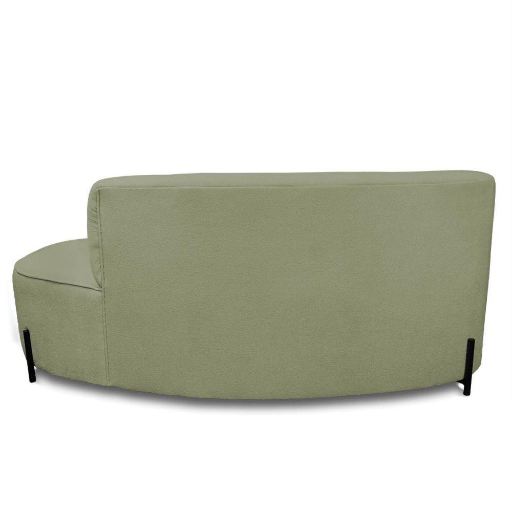 Sofá 4 Lugares Orgânico 220cm Pé Ferro Preto Morgan Bouclê Pistache D03 - D'rossi - 8