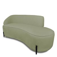 Sofá 4 Lugares Orgânico 220cm Pé Ferro Preto Morgan Bouclê Pistache D03 - D'rossi - 1