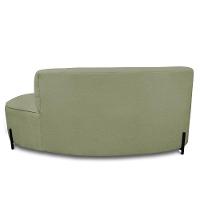 Sofá 4 Lugares Orgânico 220cm Pé Ferro Preto Morgan Bouclê Pistache D03 - D'rossi - 8