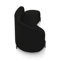 Sofá 4 Lugares Orgânico 220cm Pé Ferro Preto Morgan Suede Preto D03 - D'rossi - 7