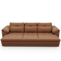 Sofá Retrátil Para Sala De Estar 3 Lugares 257cm Riza S03 Couro Soft Mel - Lyam Decor - 3