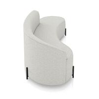 Sofá 4 Lugares Orgânico 220cm Pé Ferro Preto Morgan Linho Cinza D03 - D'rossi - 7