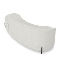 Sofá 4 Lugares Orgânico 220cm Pé Ferro Preto Morgan Linho Cinza D03 - D'rossi - 8