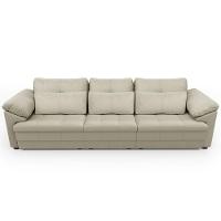 Sofá Retrátil Para Sala De Estar 3 Lugares 257cm Riza S03 Couro Bege Pérola - Lyam Decor - 6