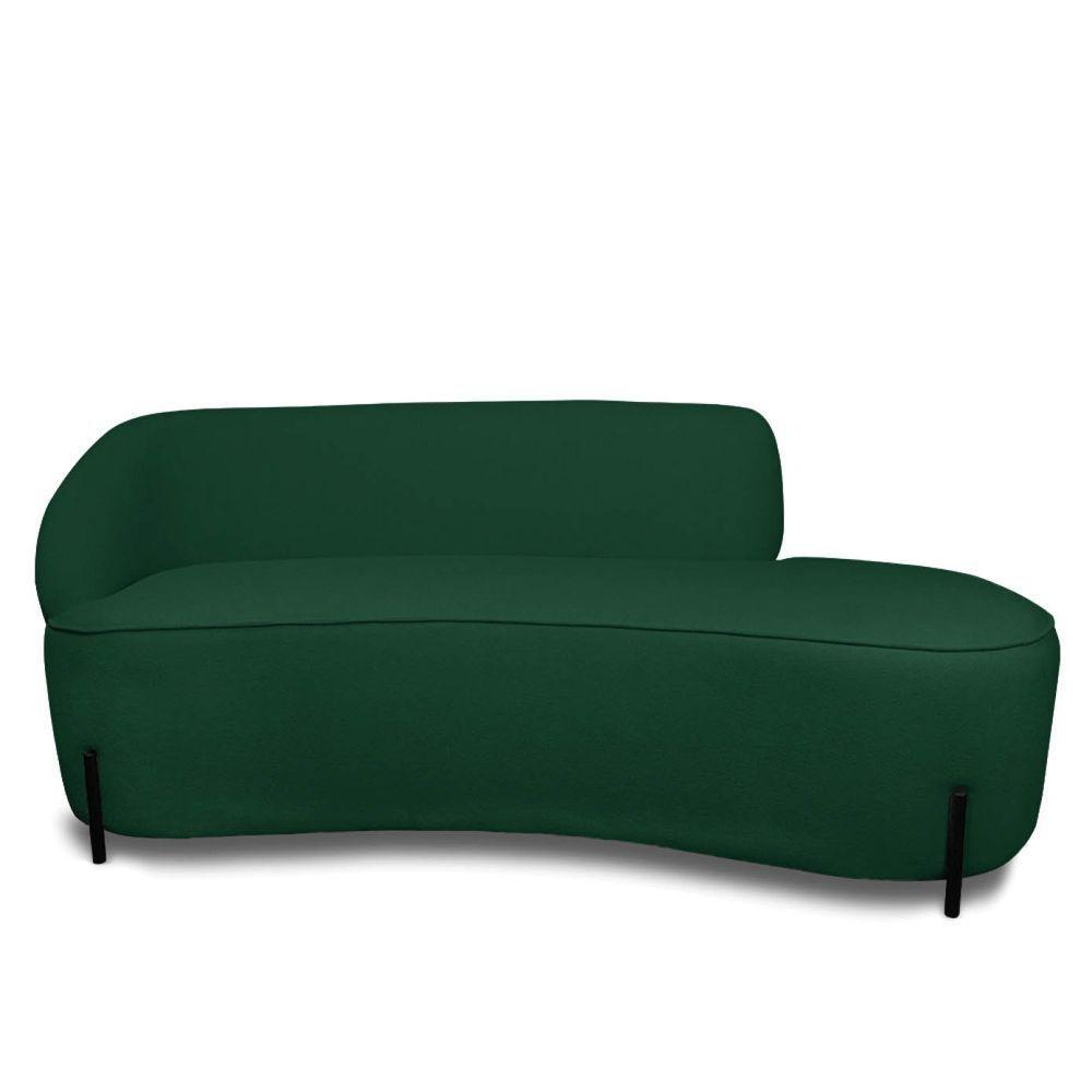 Sofá 4 Lugares Orgânico 220cm Pé Ferro Preto Morgan Bouclê Verde D03 - D'rossi - 5