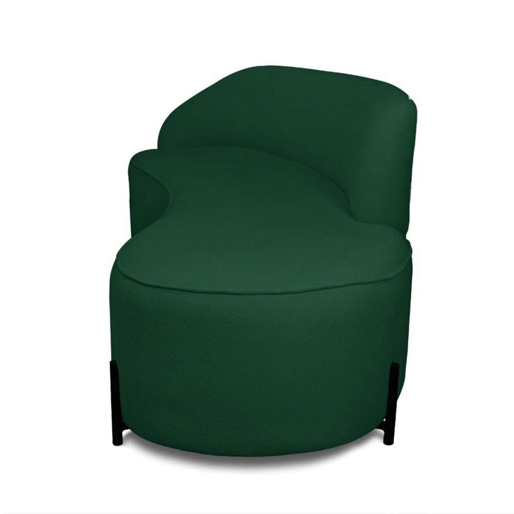 Sofá 4 Lugares Orgânico 220cm Pé Ferro Preto Morgan Bouclê Verde D03 - D'rossi - 6