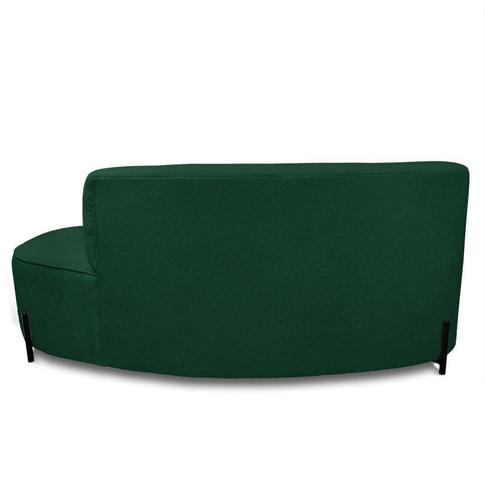 Sofá 4 Lugares Orgânico 220cm Pé Ferro Preto Morgan Bouclê Verde D03 - D'rossi - 8