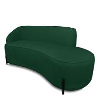 Sofá 4 Lugares Orgânico 220cm Pé Ferro Preto Morgan Bouclê Verde D03 - D'rossi - 1