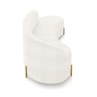 Sofá 4 Lugares Orgânico 220cm Pé Dourado Morgan Bouclê Off White D03 - D'rossi - 7