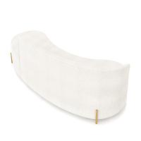 Sofá 4 Lugares Orgânico 220cm Pé Dourado Morgan Bouclê Off White D03 - D'rossi - 8