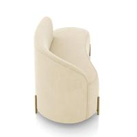 Sofá 3 Lugares Orgânico 180cm Pé Dourado Morgan Suede Bege D03 - D'rossi - 7