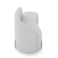 Sofá 3 Lugares Orgânico 180cm Pé Dourado Morgan Linho Cinza D03 - D'rossi - 7