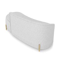 Sofá 3 Lugares Orgânico 180cm Pé Dourado Morgan Linho Cinza D03 - D'rossi - 8