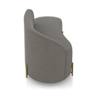 Sofá 2 Lugares Orgânico 140cm Pé Dourado Morgan Suede Grafite D03 - D'rossi - 7