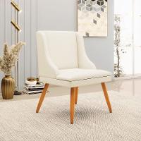 Kit 2 Cadeiras De Jantar Liz Linho Pés Palito Castanho D03 - Drossi Cor A26 Gafite - 2