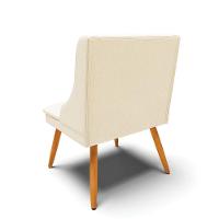 Kit 2 Cadeiras De Jantar Liz Linho Pés Palito Castanho D03 - Drossi Cor A26 Gafite - 5