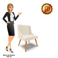 Kit 2 Cadeiras De Jantar Liz Linho Pés Palito Castanho D03 - Drossi Cor A26 Gafite - 6