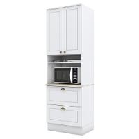 Torre Quente 1 Forno Americana Branco Com Tampo Calcare - Móveis Henn Branco Hp - 1