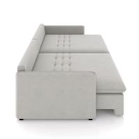 Sofá Retrátil Reclinável 4 Lugares 254cm Maili Veludo Cinza K01 - D'rossi - 5