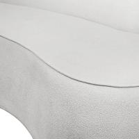 Sofá 4 Lugares Orgânico 220cm Pé Ferro Preto Morgan Bouclê Cinza D03 - D'rossi