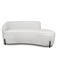 Sofá 4 Lugares Orgânico 220cm Pé Ferro Preto Morgan Bouclê Cinza D03 - D'rossi - 5